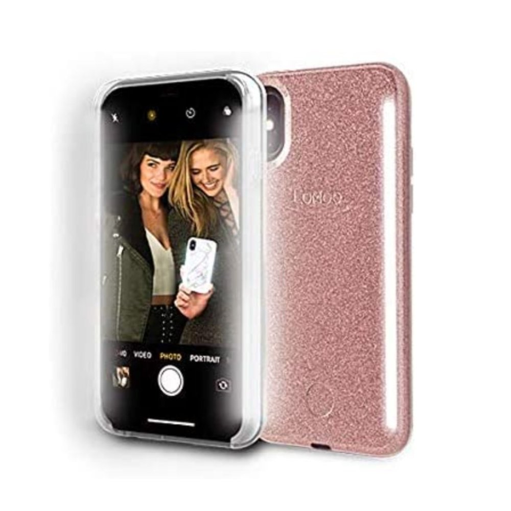 LuMee Duo Lighted Phone Case + 5 screen protectors for iPhone XS Max